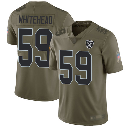 Men Oakland Raiders Limited Olive Tahir Whitehead Jersey NFL Football #59 2017 Salute to Service Jersey->oakland raiders->NFL Jersey